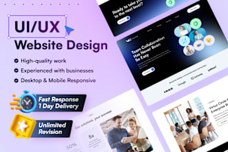 design modern and responsive UI UX for your website in figma