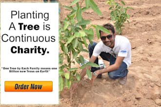 plant a tree with your name tag in schools or villages