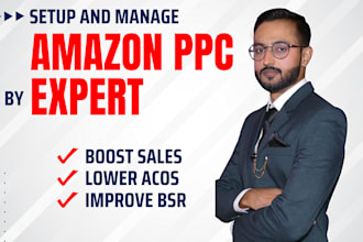 setup and manage amazon ppc campaign, amazon sponsored ads for amazon fba