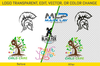 recreate, edit, modify, vectorize, make transparent logo