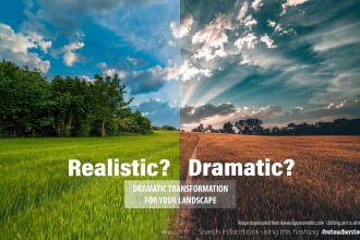 do dramatic landscape edit and photo retouch