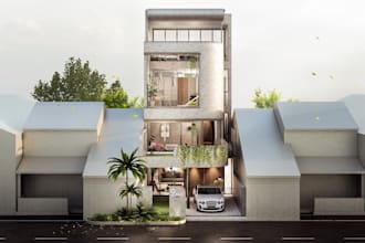 3d exterior perspective rendering