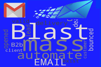send personalized cold emails from my gmail for marketing campaign mass blast