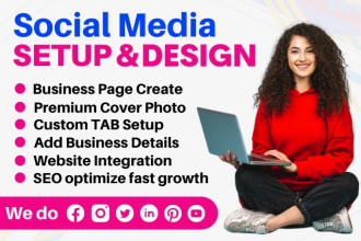 setup facebook business page, instagram, youtube and all social media accounts