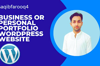 design business or personal portfolio wordpress website