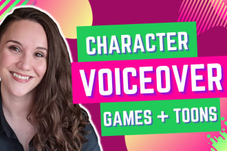 be your character voice actor for games, animation, podcasts
