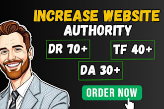 increase domain authority da DR and tf with high quality SEO backlinks