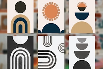 do minimalist printable wall art design for etsy