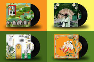 make collage illustration artwork for album cover and poster