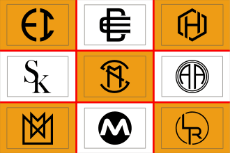 design personal name monogram or initial letter logo for brand identity
