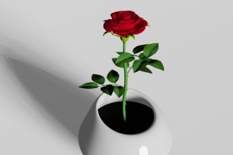 create 3d  realistic of plants and flowers