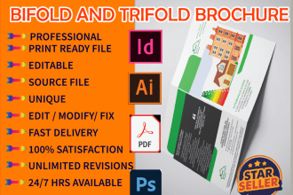 design, edit, fix a professional bifold trifold brochure