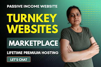 build turnkey website marketplace for passive income