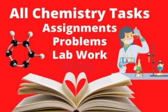 do organic, inorganic and general chemistry tasks