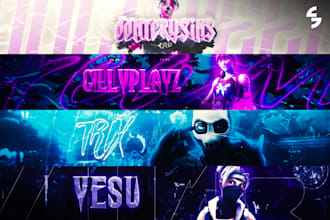 design 3d fortnite banner and logo for youtube,twitch