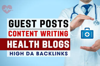 write and submit health guest post for high da backlinks