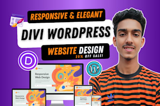 design divi wordpress website as divi theme expert using divi website builder
