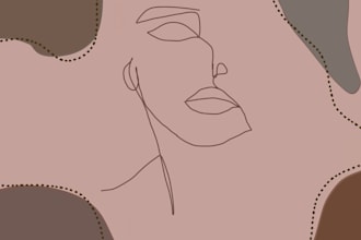 create art line portrait