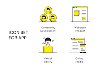 custom icon set for web and app