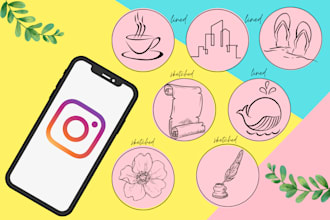 design instagram story highlight cover or icon