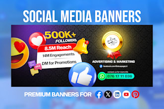 design social media banners and website banners