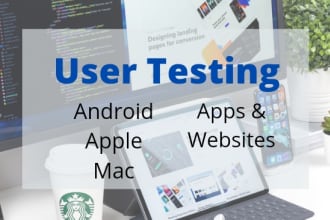 user test, beta test your ios, android app or website