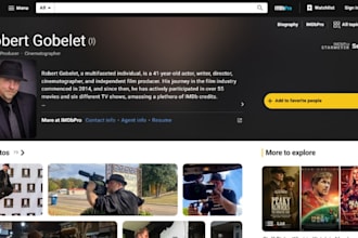 create and update an attractive  imdb page for any person