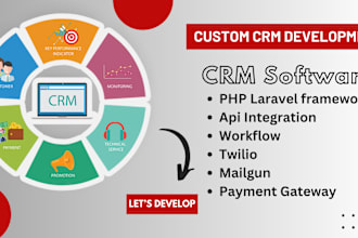 develop professional custom crm using php laravel