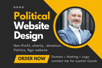 create a modern political campaign wordpress website or squarespace