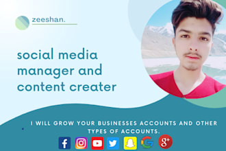 be your social media manager and content creator