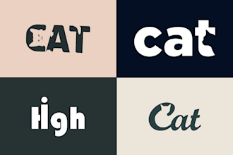 design creative, minimal, negative space, word combination wordmark, custom logo