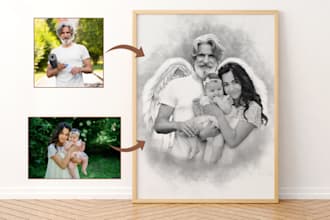 add your beloved deceased to your photo, combining the images for a memorial gif