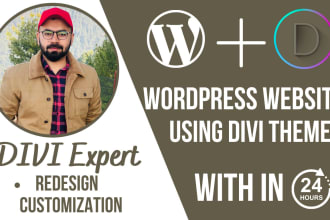 create a divi website and divi builder customization