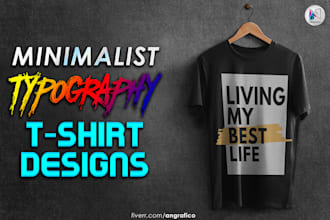 design a unique minimalist typography t shirt