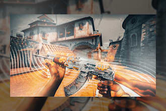design eye catching csgo thumbnail or valorant thumbnail