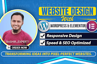 design responsive wordpress website or landing page with elementor pro