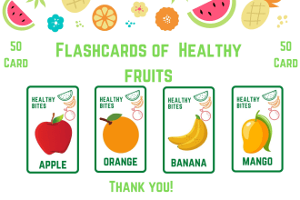 provide 50 flashcards of fruits