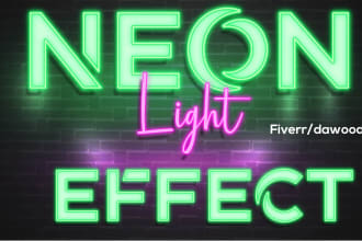 replicate or create your logo or custom text in neon style