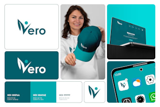 craft a unique business logo with full branding and style guide