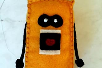 handmade felt fob