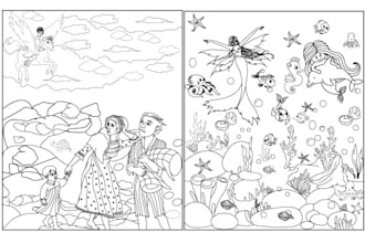 create coloring book pages for children and adults
