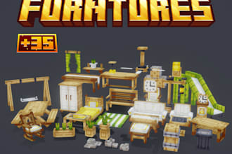 make 3d minecraft blockbench models and animations