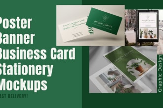 design business cards, posters and do mockups