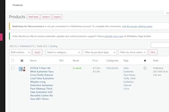 add product entry on wordpress woocommerce or shopify