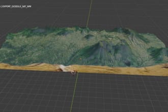 make 3d lanscape design and terrain by request