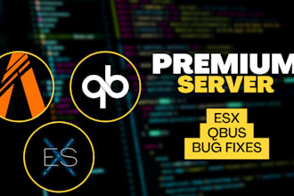 create fivem server esx or qbus with premium scripts
