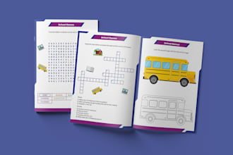 design kids activity book, workbook for amazon kdp