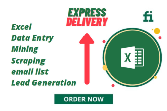 find email lists address, excel data entry, mining, scraping