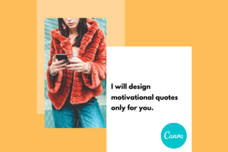 design creative motivational quotes in canva for you