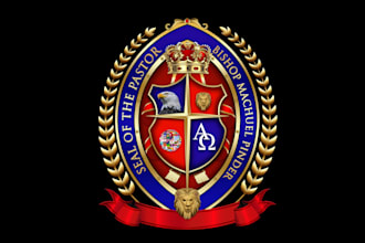 create a church seal logo, apostle or bishop seal design